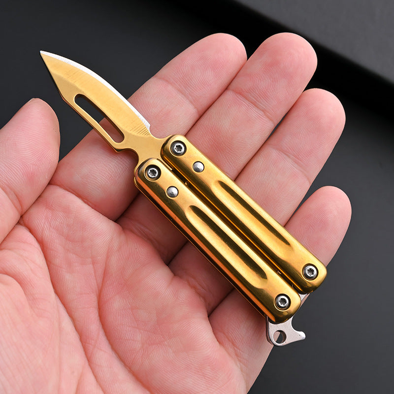 🔪Mini Stainless Steel Butterfly Trainer Knife