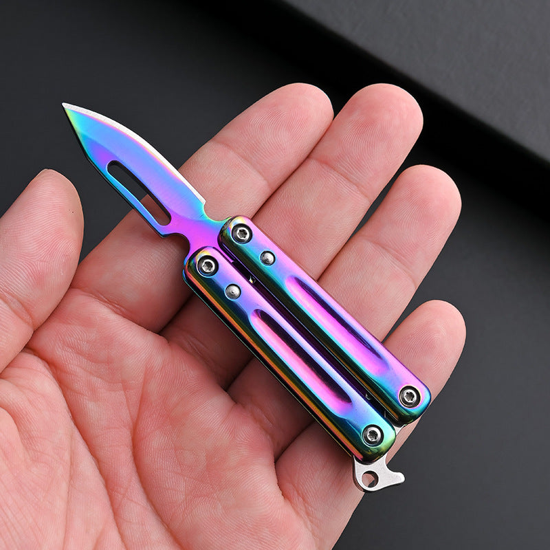 🔪Mini Stainless Steel Butterfly Trainer Knife