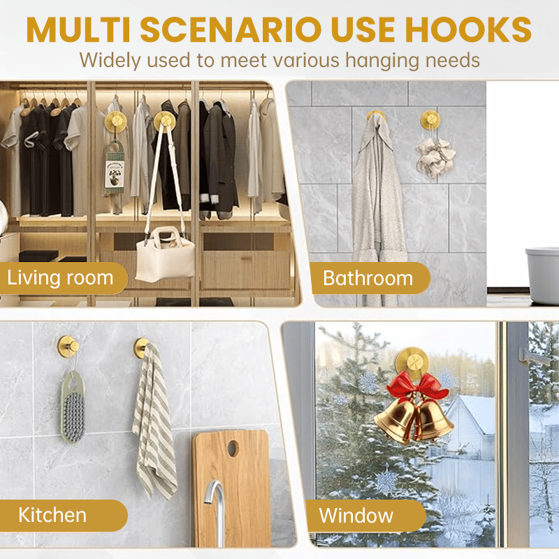 ✨🎄Punch-Free Suction Cup Wreath Hook
