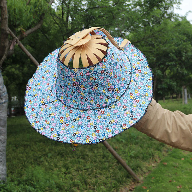 Folding Bamboo Fan Hat