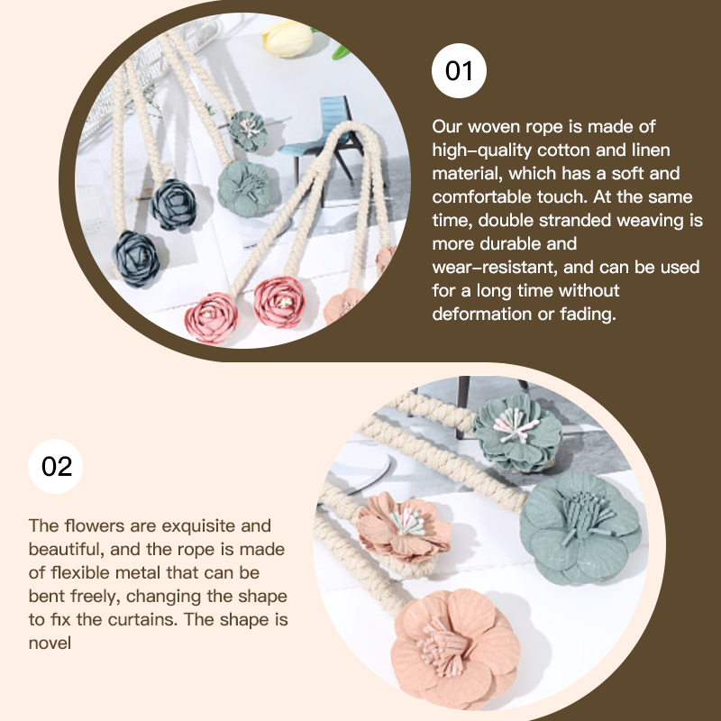 🌸✨Creative Twisted Flower Curtain Tieback