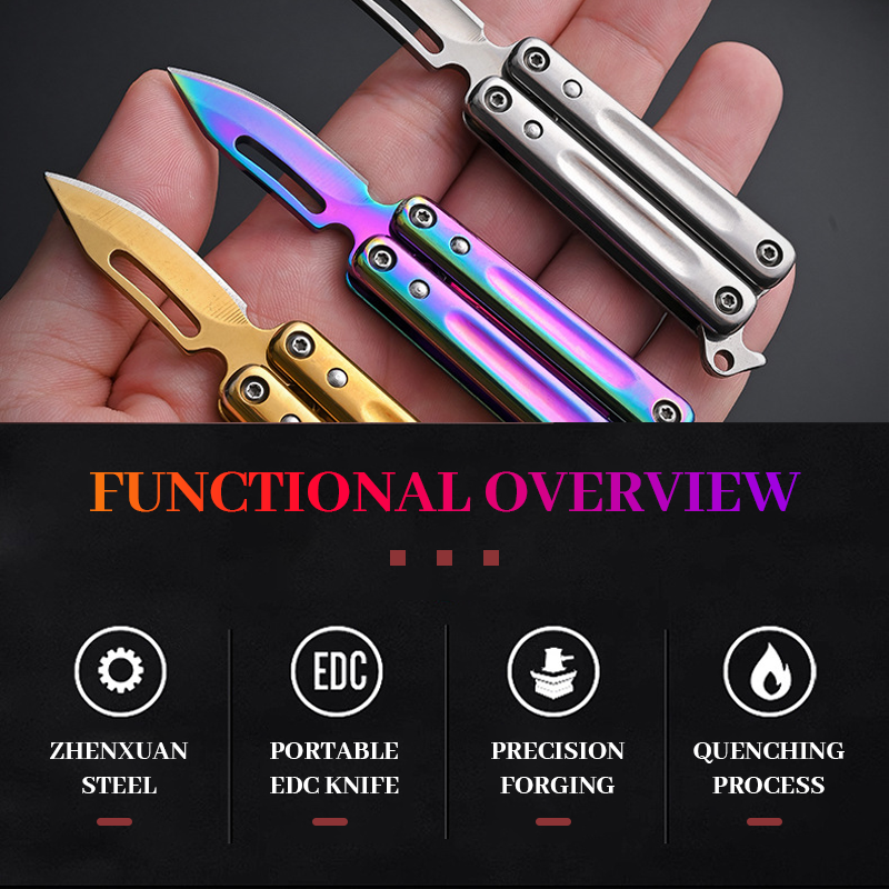 🔪Mini Stainless Steel Butterfly Trainer Knife