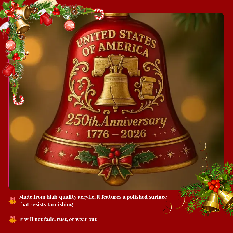 🎉🔔United States 250th Anniversary Bell Ornament