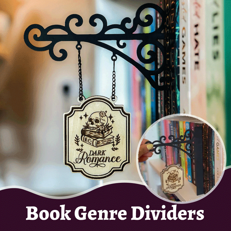 📚 Book Nook Tavern Signs – Hanging Genre Labels