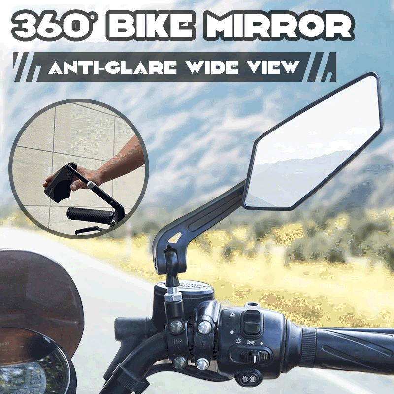 🚴♂️360° Bike Mirror – Anti-Glare Wide View