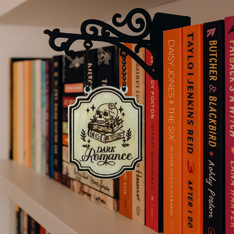 📚 Book Nook Tavern Signs – Hanging Genre Labels