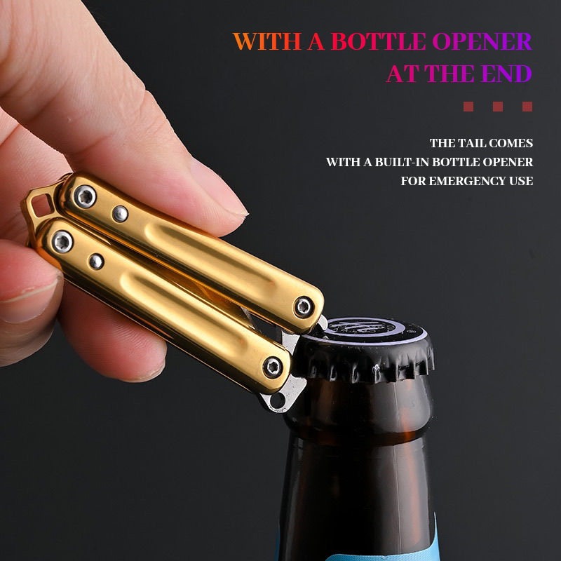 🔪Mini Stainless Steel Butterfly Trainer Knife