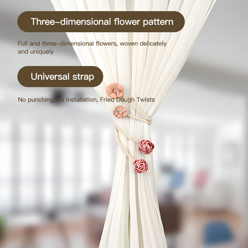 🌸✨Creative Twisted Flower Curtain Tieback