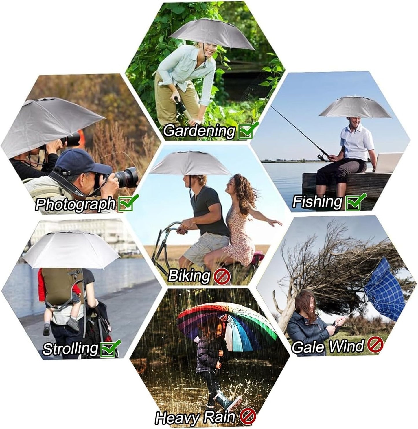 🔥Hands-Free Wearable Sun & Rain Umbrella Hat