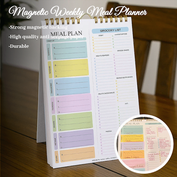 🔥Magnetic Weekly Meal Planner