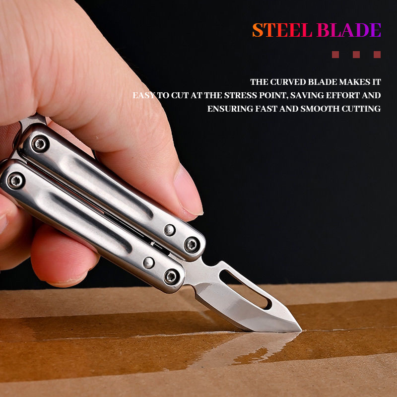 🔪Mini Stainless Steel Butterfly Trainer Knife