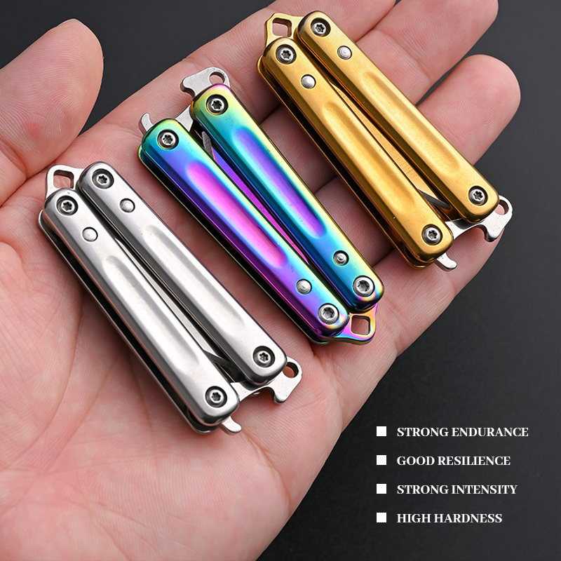🔪Mini Stainless Steel Butterfly Trainer Knife