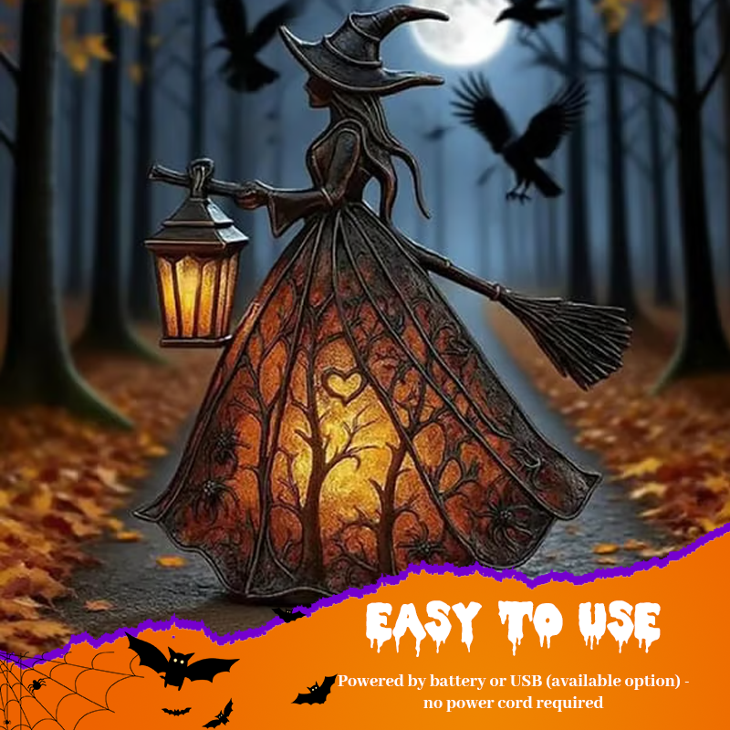 Halloween Witch Lamp 🔥 Spooky LED Decoration