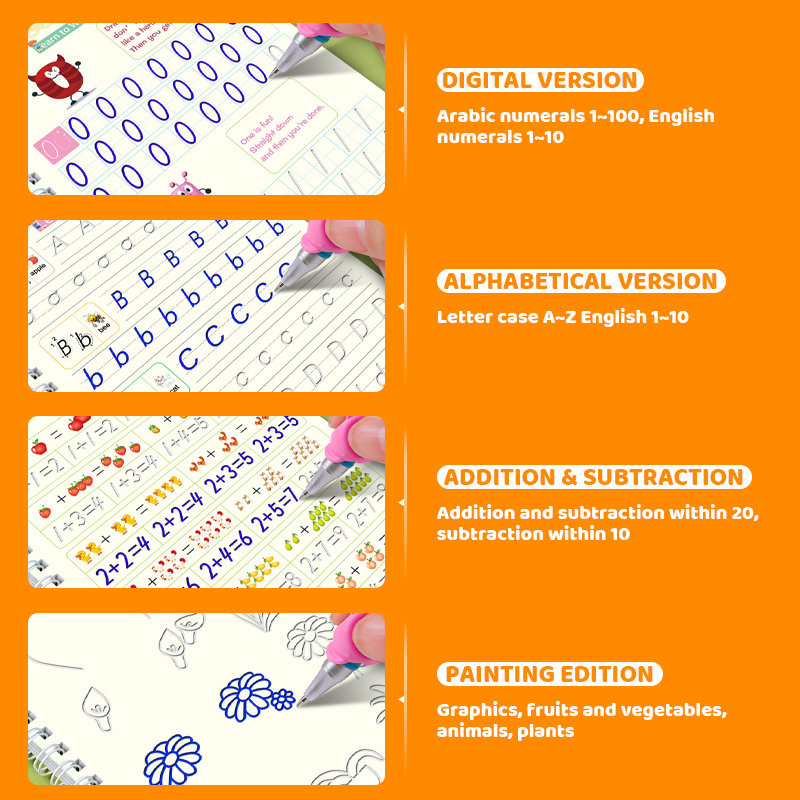 🔥Reusable Kids Handwriting Workbook Set