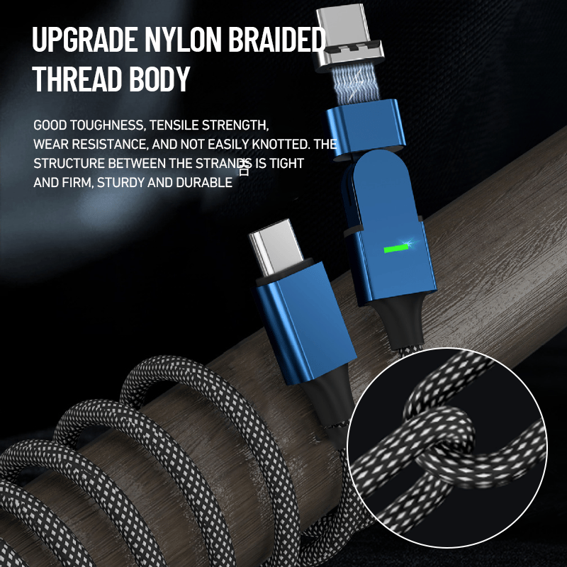 ๐ Magic Spin Cable - Fast Charging for MobilePhones and Electronics