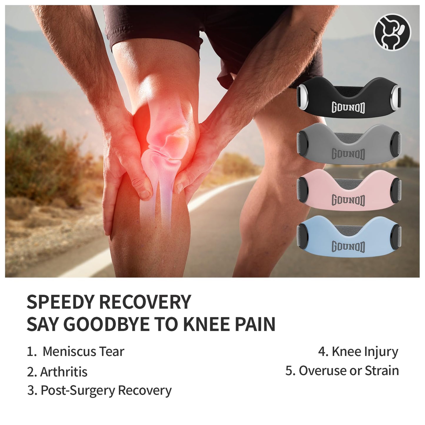 πββοΈ Silicone Knee Strap β Patella Pain Relief