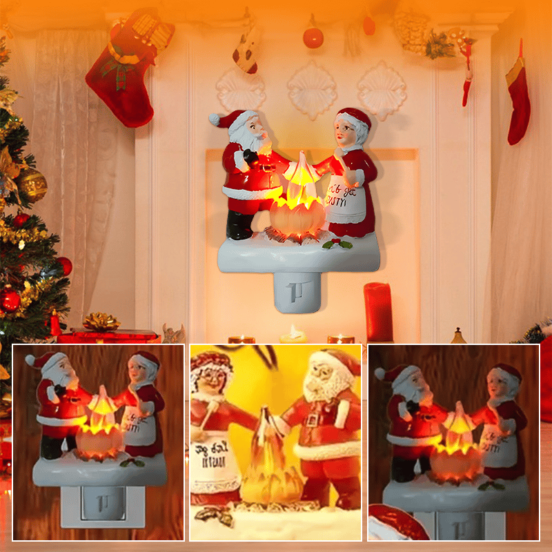 🔥🎅Santa Campfire Flickering Night Light