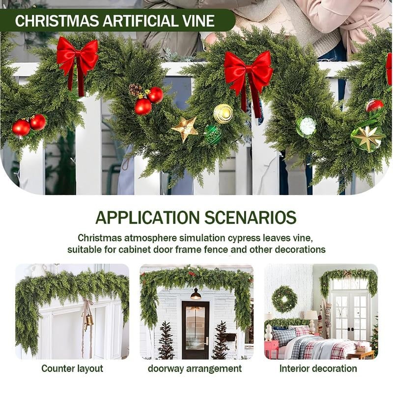🎄6 FT Artificial Cedar Garland