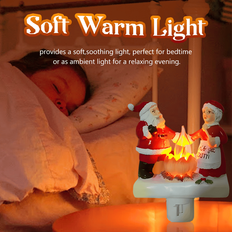 🔥🎅Santa Campfire Flickering Night Light