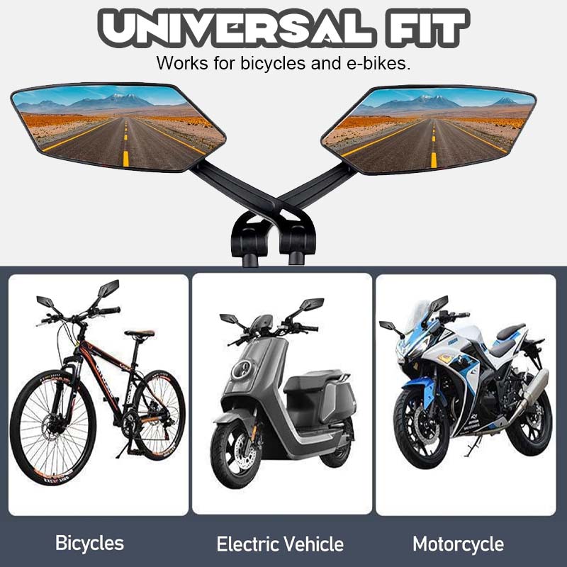 🚴♂️360° Bike Mirror – Anti-Glare Wide View