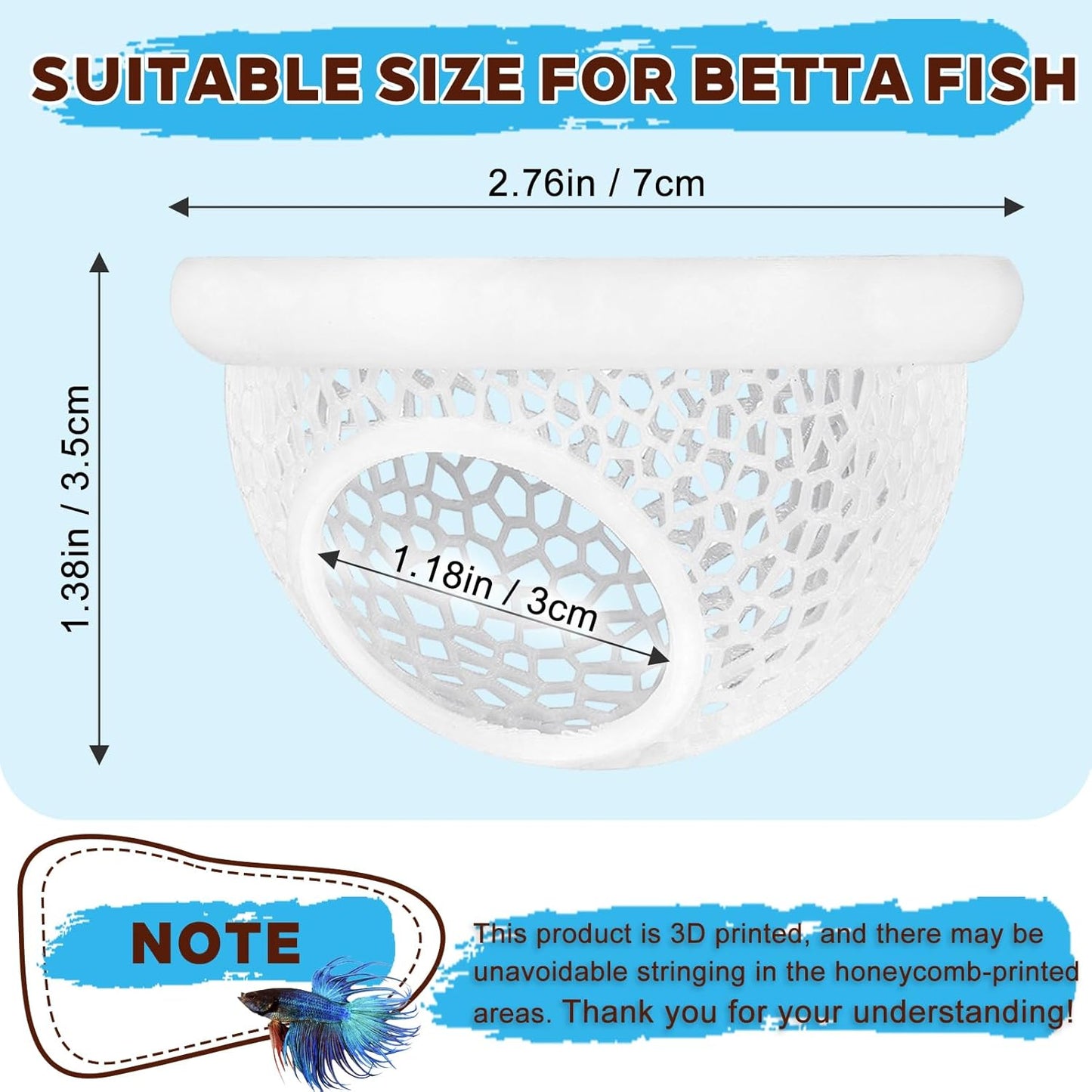🐠 Floating Betta Fish Cave – Hideout & Feeding Station