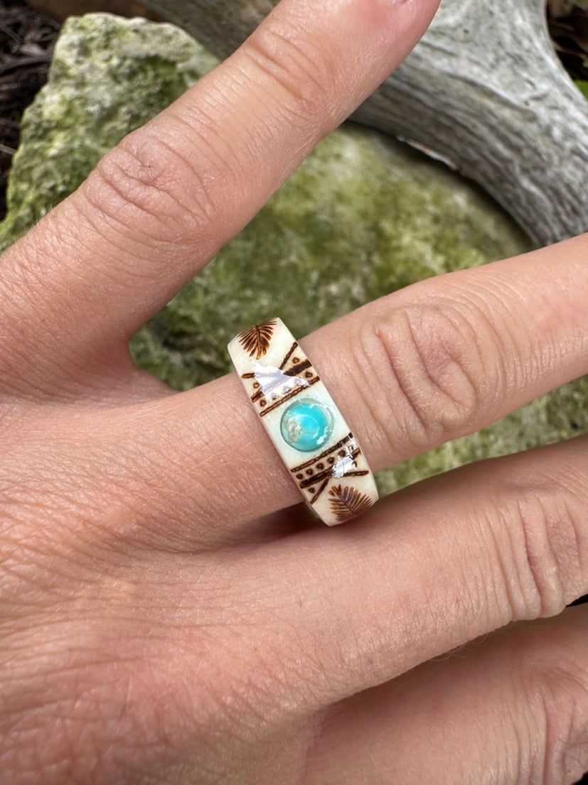 🔥LAST DAY 49% OFF💍Hand Carved Antler Ring🌏Made From Natural Shed Antlers