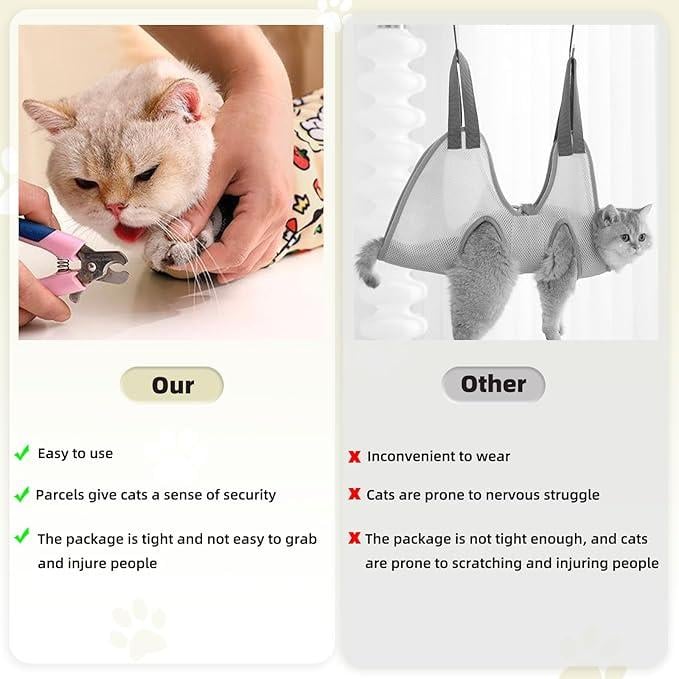 🔥🐱 Cat Grooming Swaddle Wrap