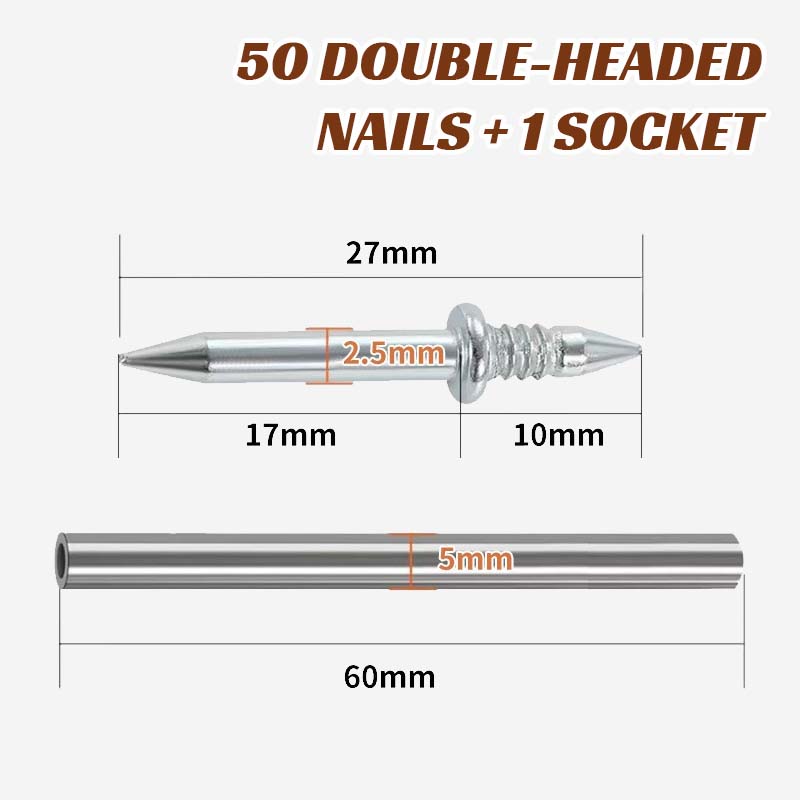 🔥Double-Head Skirting Thread Seamless Nail🛠️