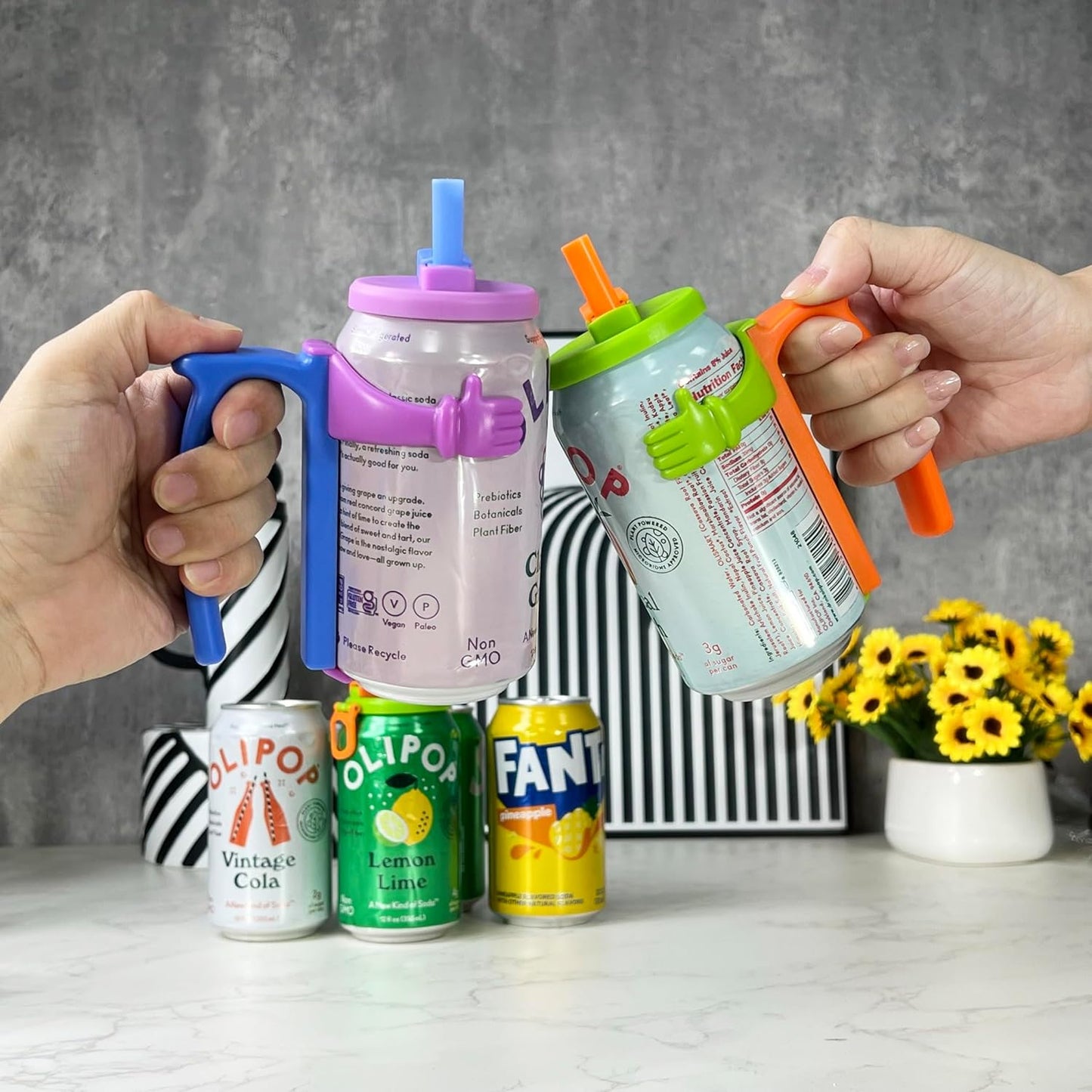 Soda Can Lids and Holders for 12oz Cans