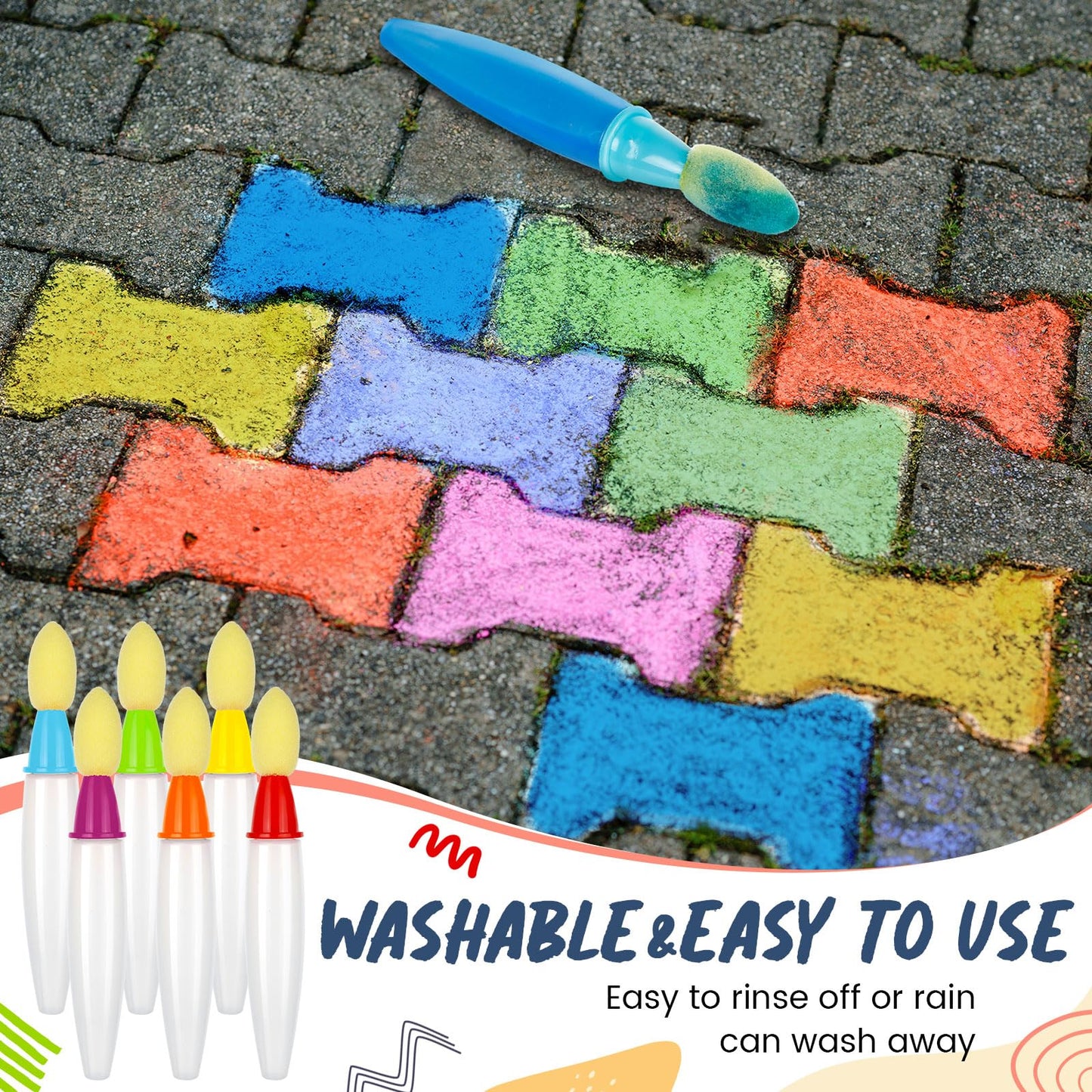 ๐ Sidewalk Chalk Paint Brush Set