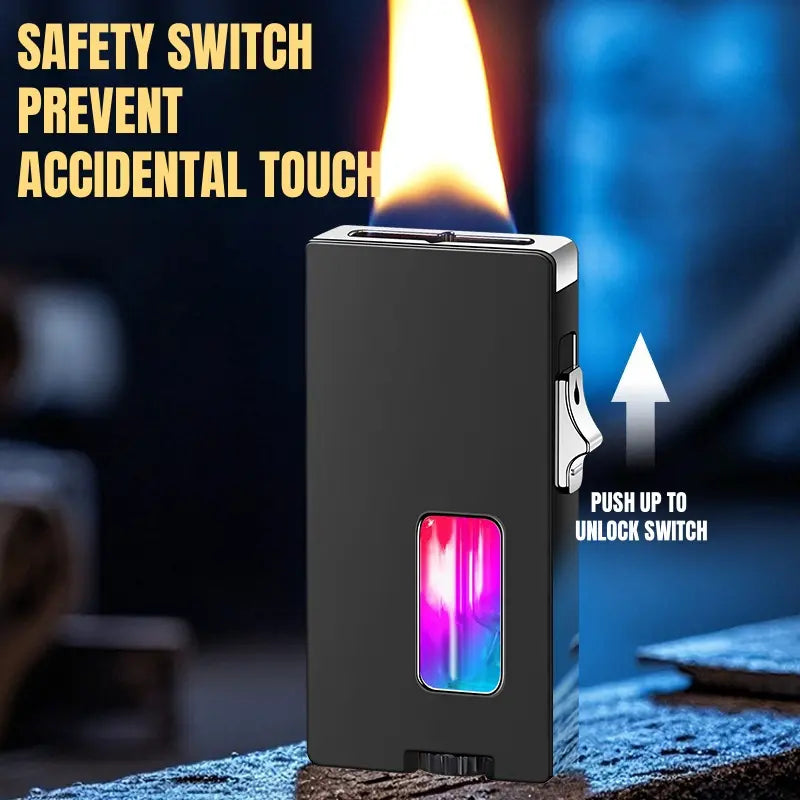 🔥7-Hole Windproof Butane Lighter with Safety Lock