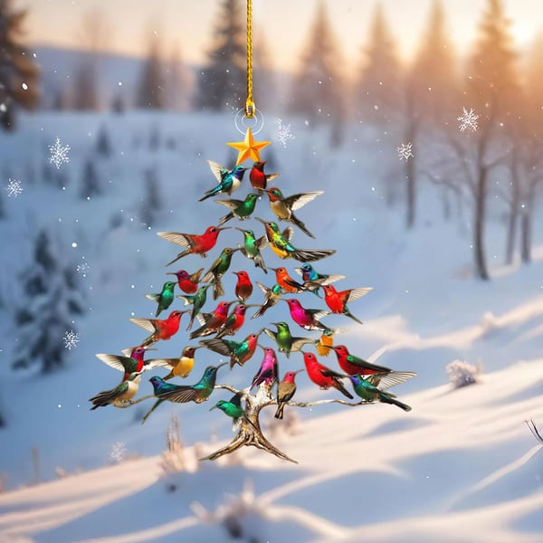🐦🎄Hummingbird Christmas Ornament