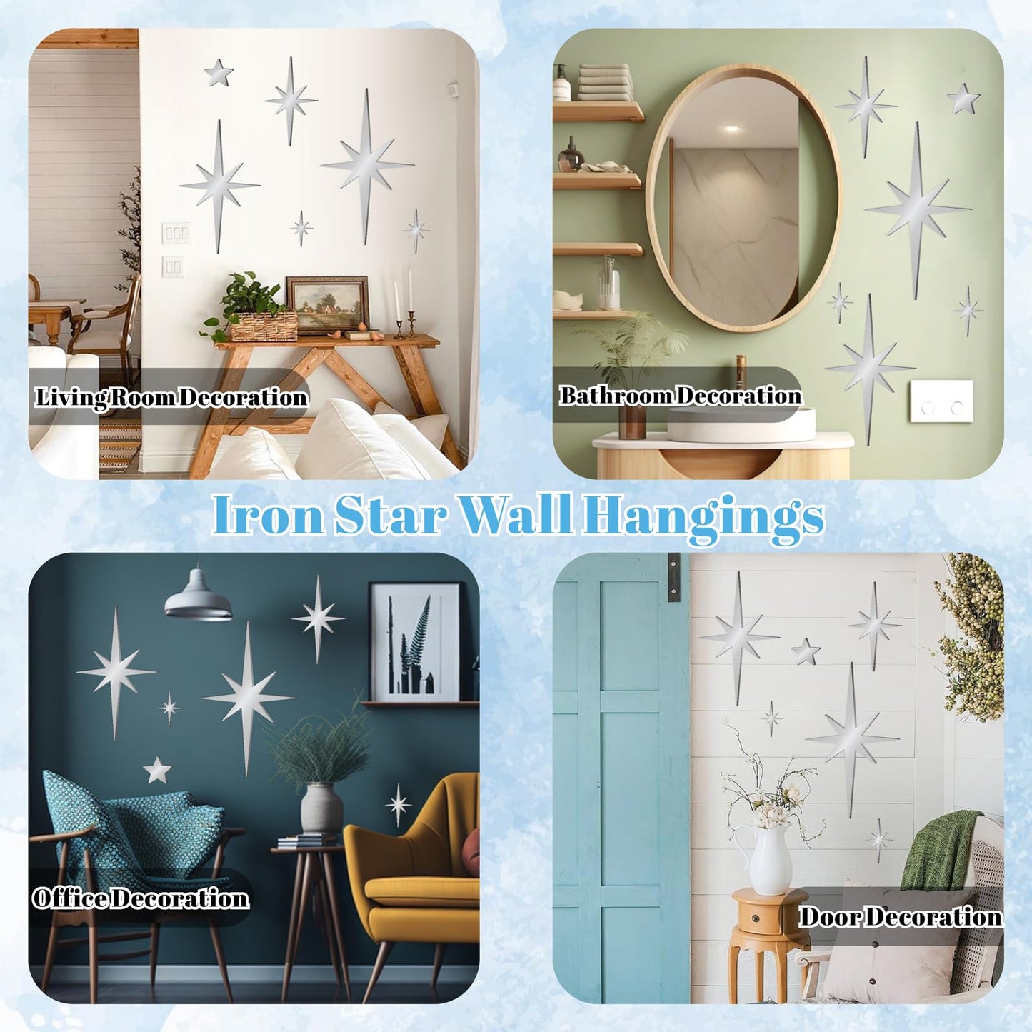 🔥Hot Sale 49% OFF✨ Mirror Star Wall Decals