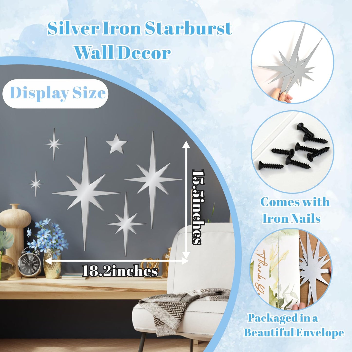 🔥Hot Sale 49% OFF✨ Mirror Star Wall Decals