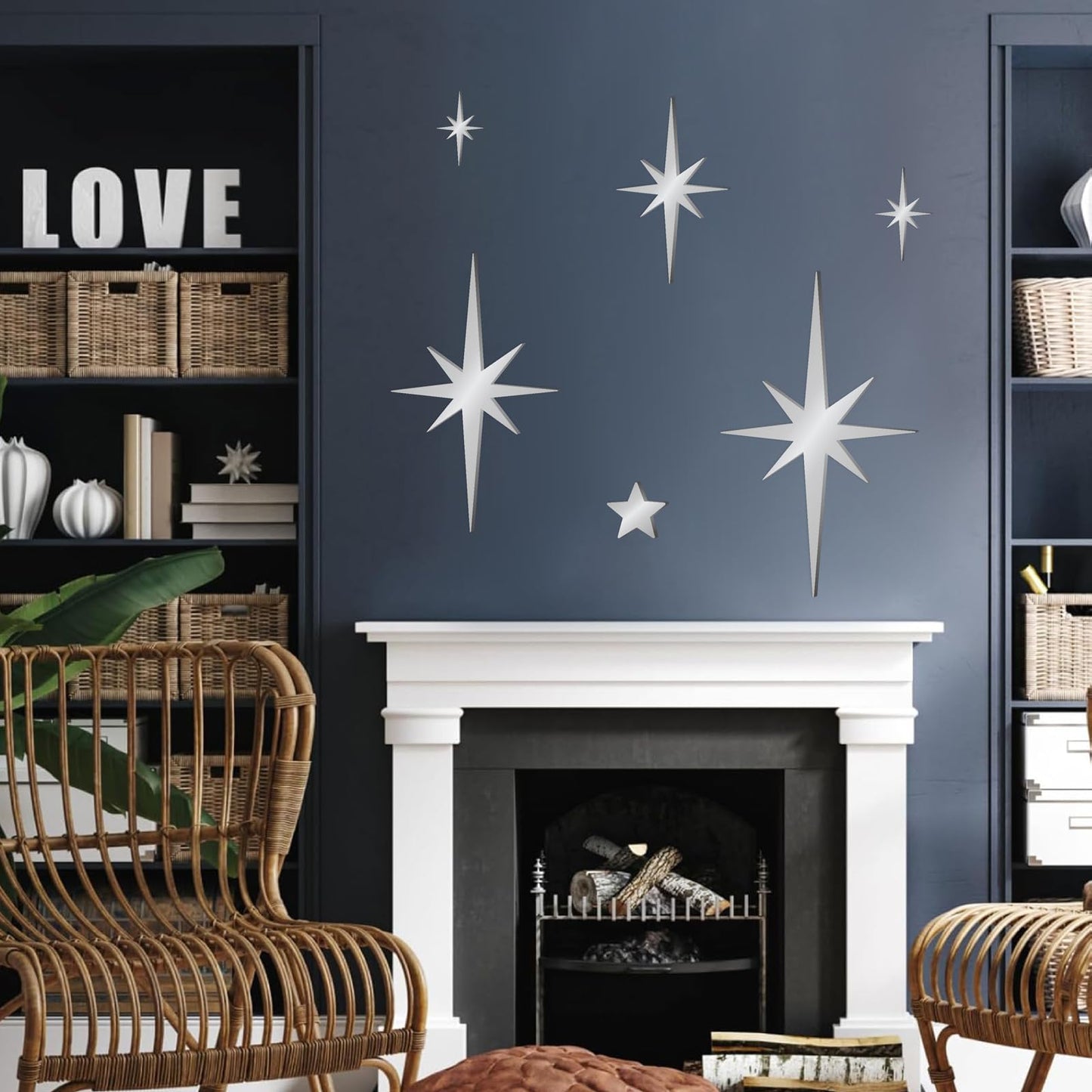 🔥Hot Sale 49% OFF✨ Mirror Star Wall Decals