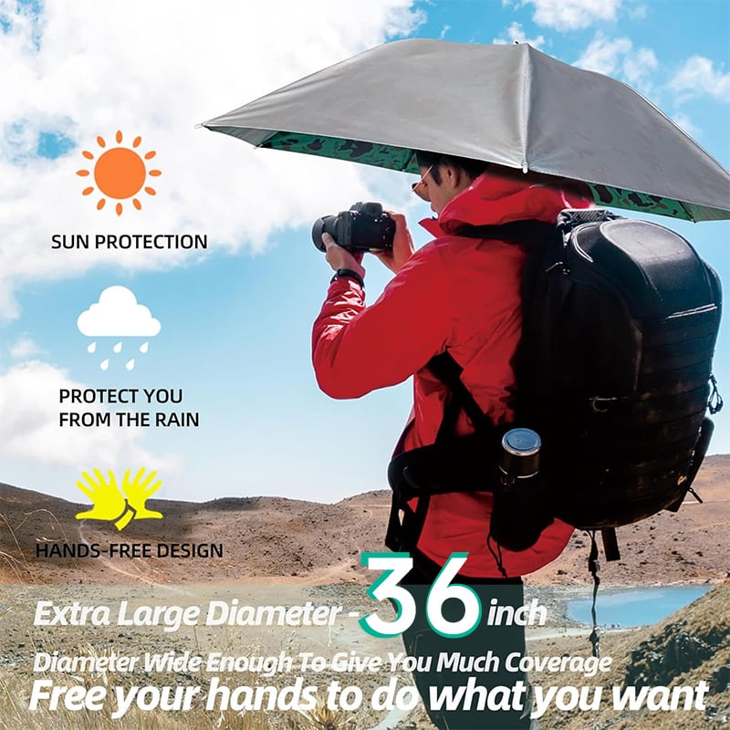 🔥Hands-Free Wearable Sun & Rain Umbrella Hat