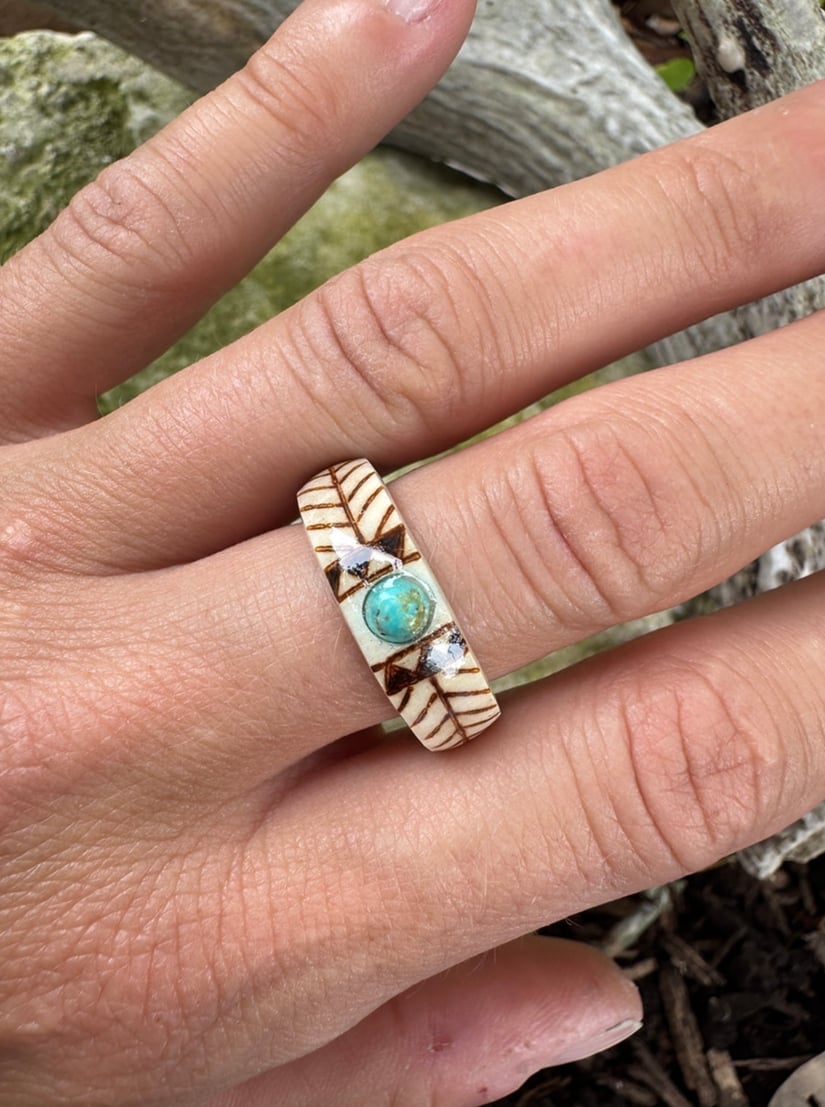 🔥LAST DAY 49% OFF💍Hand Carved Antler Ring🌏Made From Natural Shed Antlers