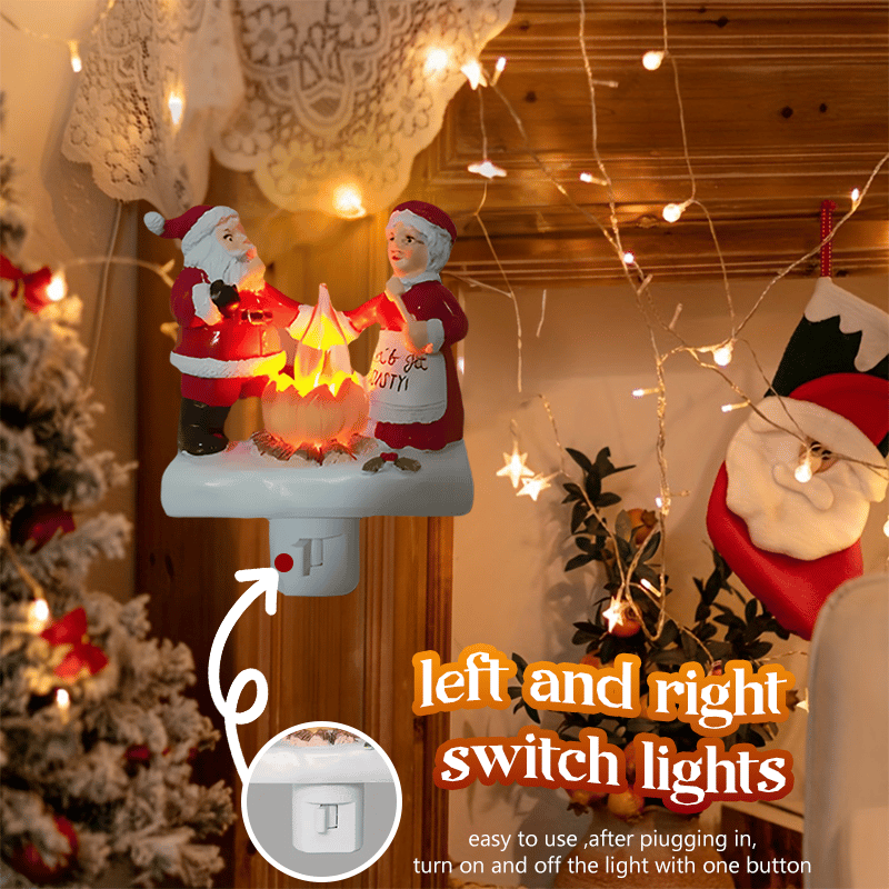 🔥🎅Santa Campfire Flickering Night Light