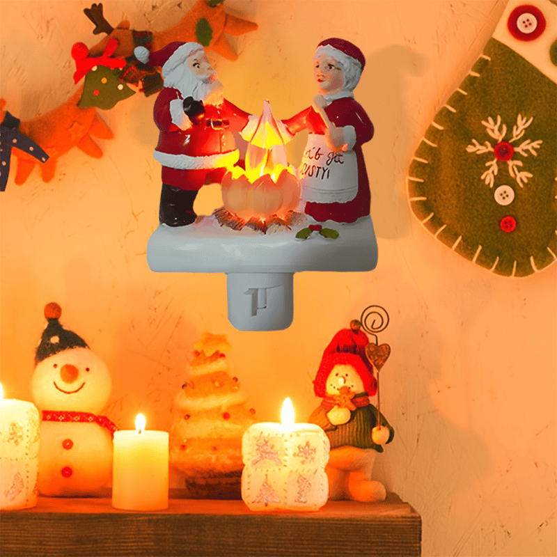 🔥🎅Santa Campfire Flickering Night Light