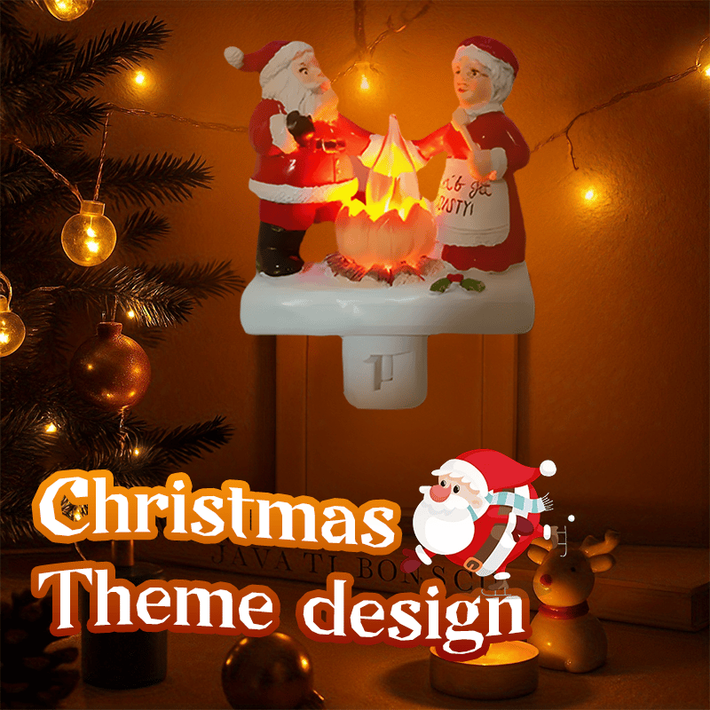🔥🎅Santa Campfire Flickering Night Light