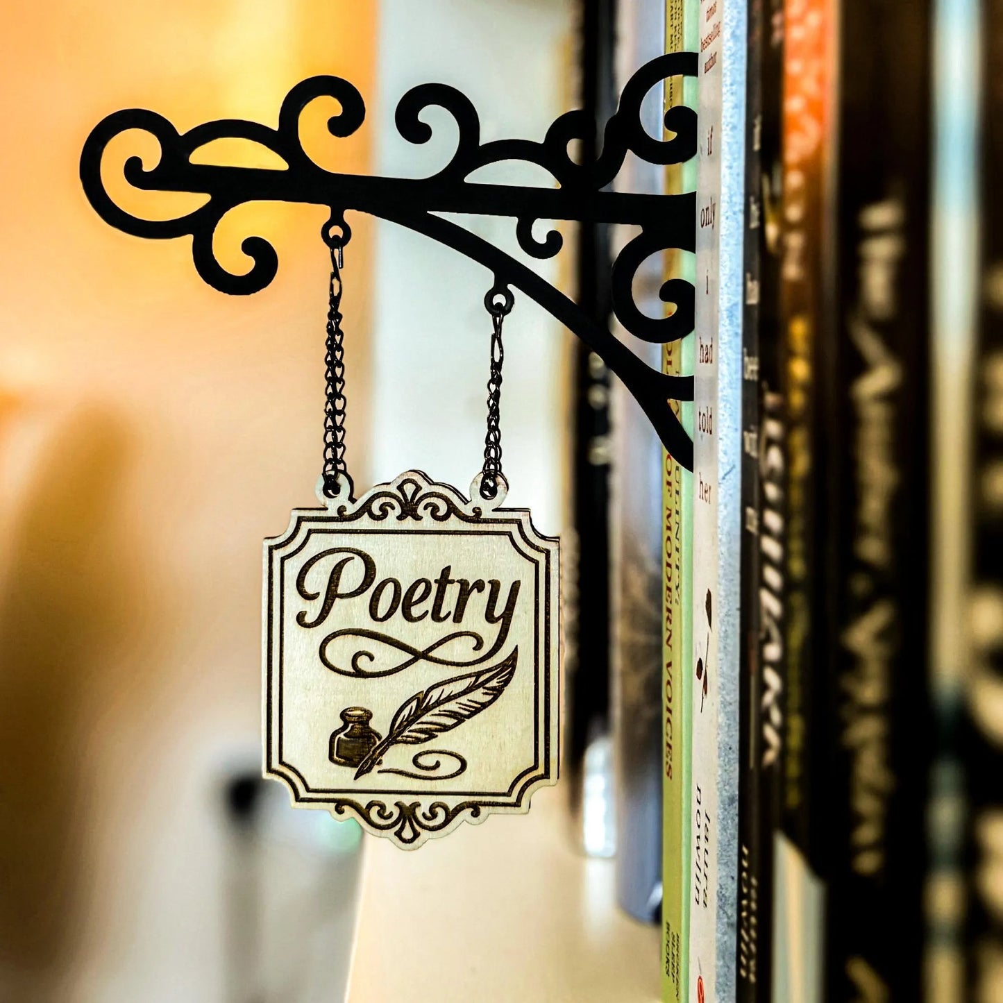 📚 Book Nook Tavern Signs – Hanging Genre Labels