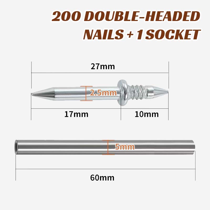 🔥Double-Head Skirting Thread Seamless Nail🛠️