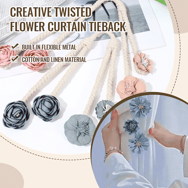 🌸✨Creative Twisted Flower Curtain Tieback