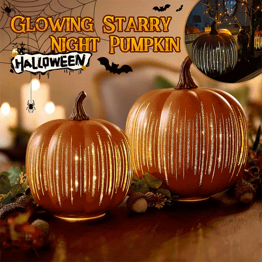 🔥Summer Hot Sale 49% OFF👍🏻 Valerie Glowing Starry Night Pumpkin