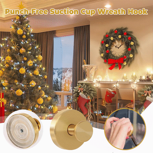 ✨🎄Punch-Free Suction Cup Wreath Hook