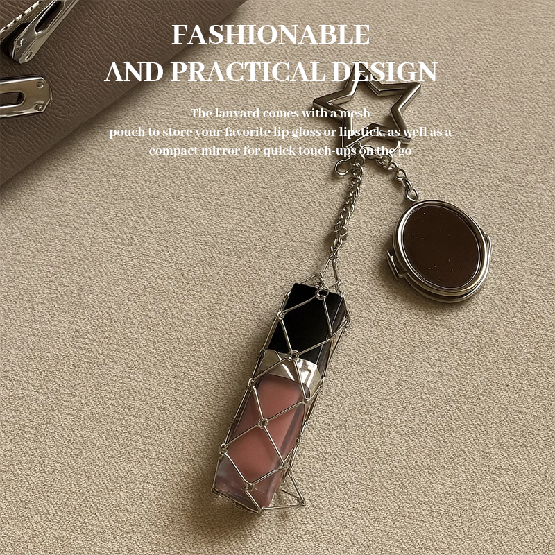 💄Chic Lip Gloss Holder with Mirror