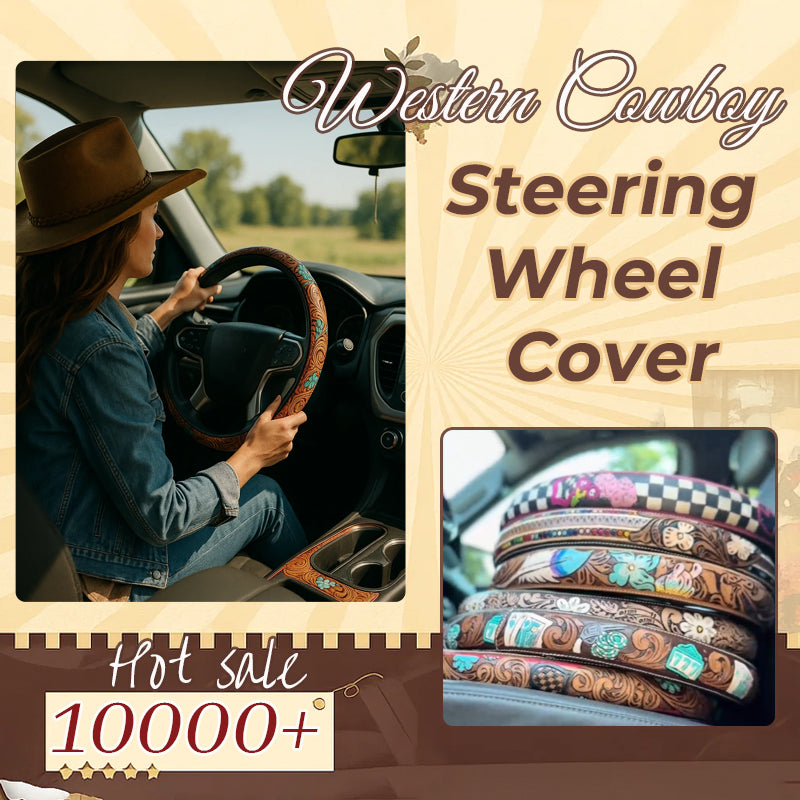 🤠 Western Cowboy Steering Wheel Cover – Ride in Style!