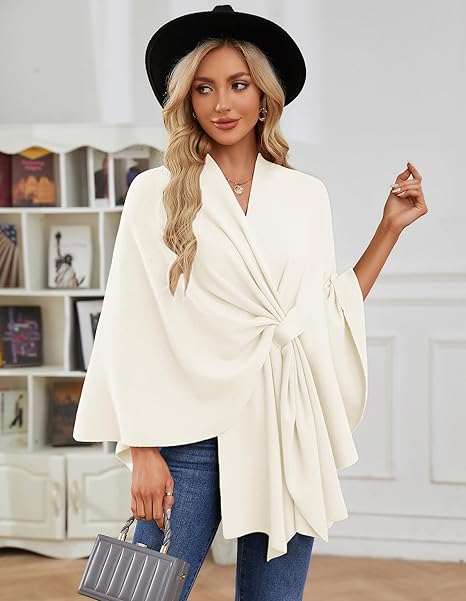 🏆No. 1 Seller In The Fall💥🔥Elegant Solid Color Cape Shawl