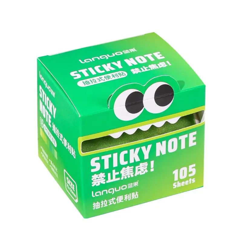 🌈Cute Monster Pattern Sticky Note (105 Sheets/Roll)