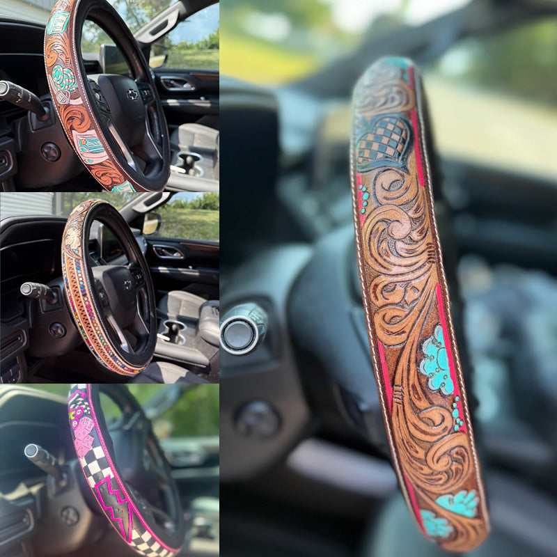 🤠 Western Cowboy Steering Wheel Cover – Ride in Style!